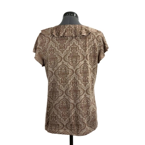 𝅺christopher & Banks Abstract Print V-neck Top - Picture 5 of 7